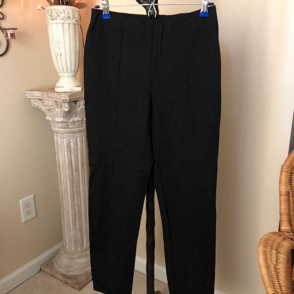 J Jill seamed ponte black stretch pants small